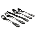 KNORK Coated 5-Piece Place Set, Matte Black