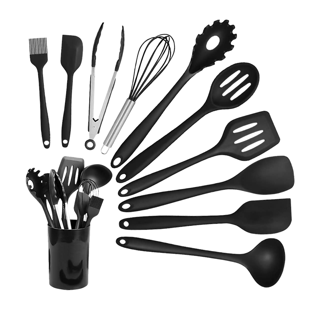 NNEDSZ 11pcs Kitchen Utensil Set Silicone Heat-Resistant Non-Stick Kitchen Utensils kit
